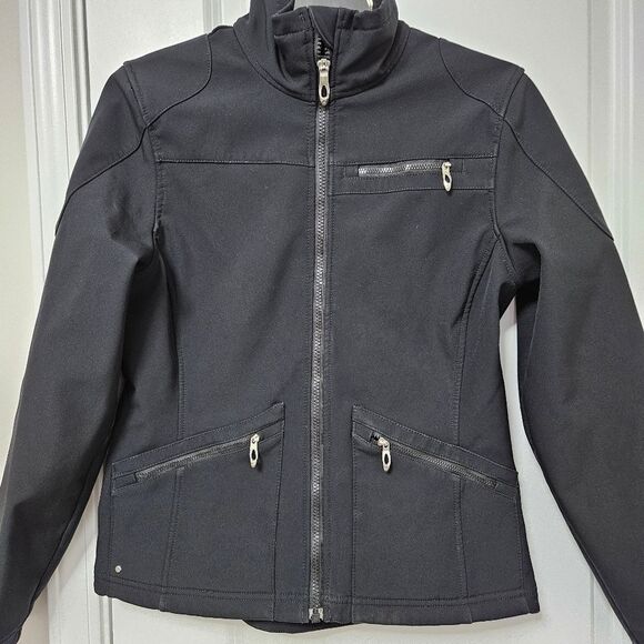 Spyder Encore Full Zip Sweater Jacket Women’s Small Black Logo Fleece Lined GUC - Picture 6 of 14